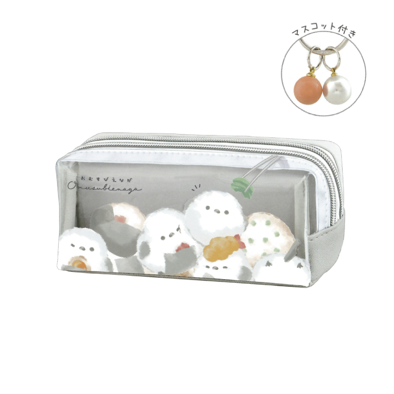 シマエナガツインファスナーペンケース おむすび...の詳細画像1