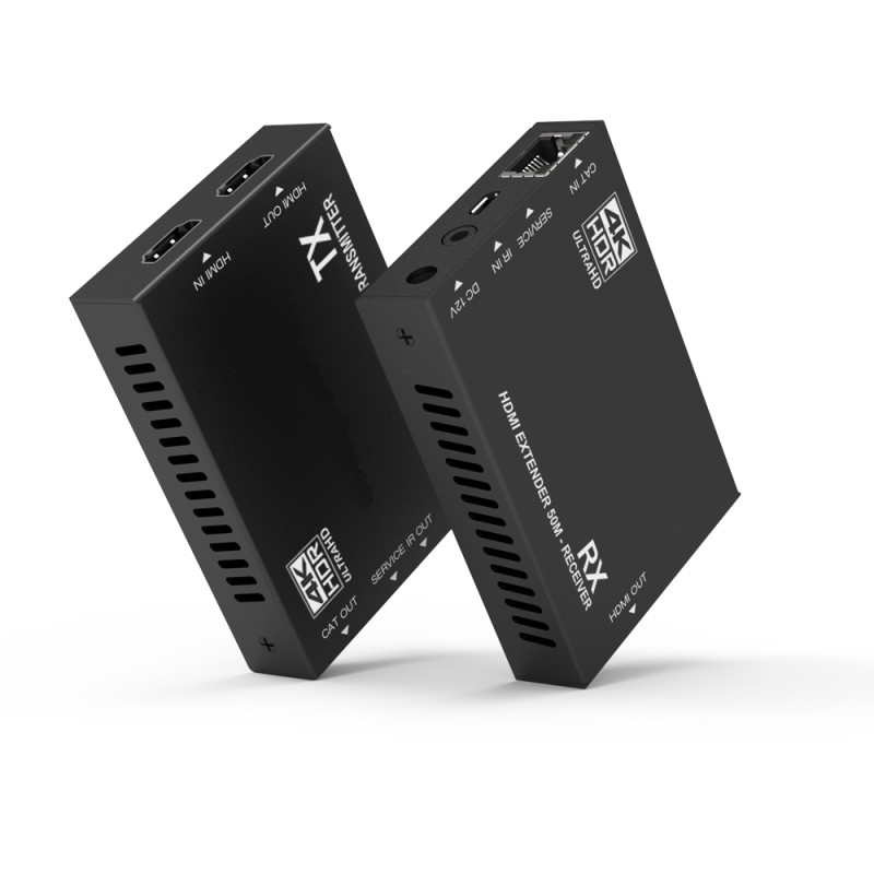 4K対応 HDMI延長器 50m対応 LAN変換 HDMIケーブル LANケーブル変換
