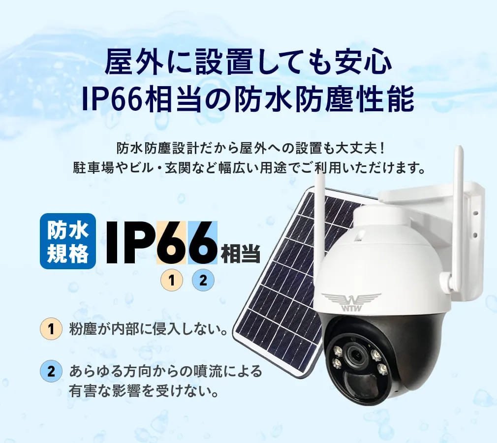 防犯カメラ たいよう君 365万画素 PTZ 屋外 パンチルト 双方向