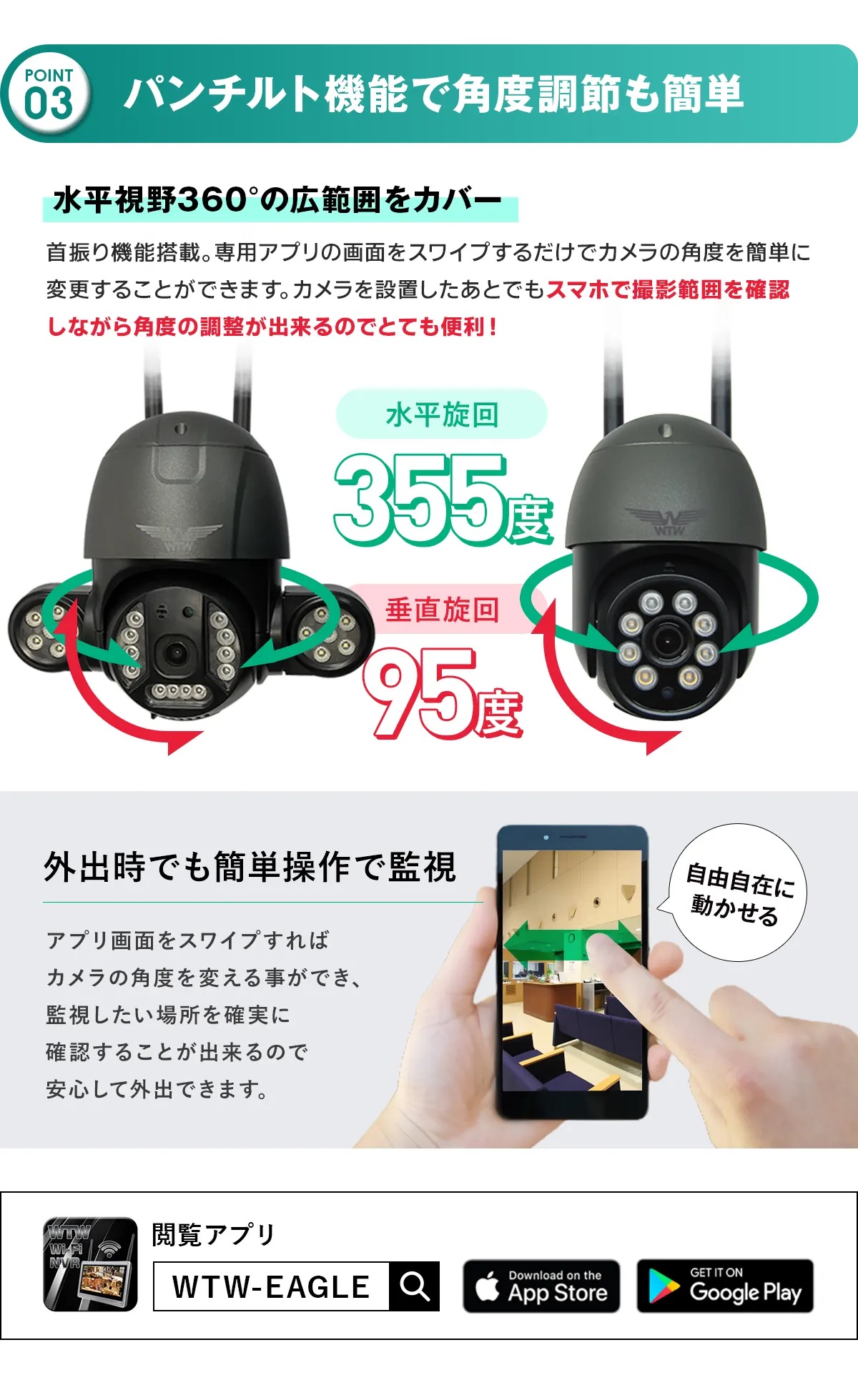 ゴマちゃん防犯灯 防犯カメラ 塚本無線 パンチルト 500万画素 屋外