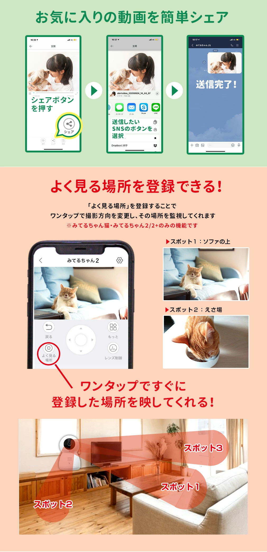 塚本無線 WTW ペットカメラ 見守りカメラ 防犯カメラ ワイヤレス 500万