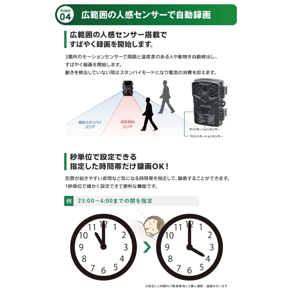 防犯カメラ トレイルカメラ 塚本無線 静止画 4800万画素 動画 360万