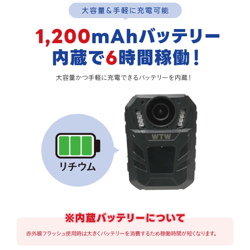 防犯カメラ バッテリーカメラ 220万画素 車載 室内用 超小型 トレイル