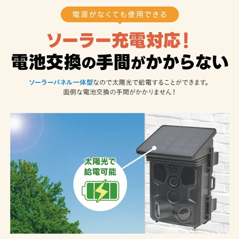 ネッククーラープレゼント 防犯カメラ トレイルカメラ ソーラー 塚本