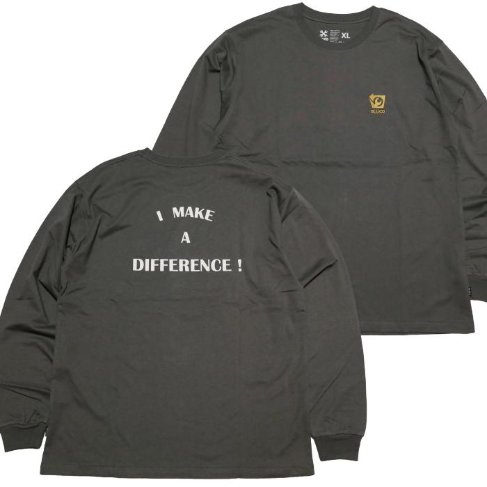 BLUCO ブルコ 長袖Tシャツ DIFFERENCE プリント ロゴ メンズ ロングTシャツ ロンＴ 141-12-003｜head-lock｜03