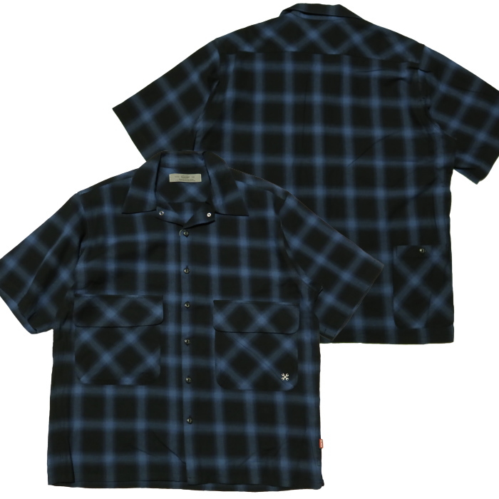 blucoブルコ　チェックネルシャツ Lサイズ BLUCO】OMBRE CHECK FLANNEL SHIRT (GRAY) Lサイズ しっかりと