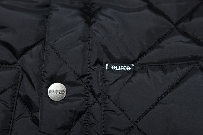 BLUCO 黒 キルティング ベスト Lサイズ BLUCO WORK GARMENT リブカラーベスト プリマロフト