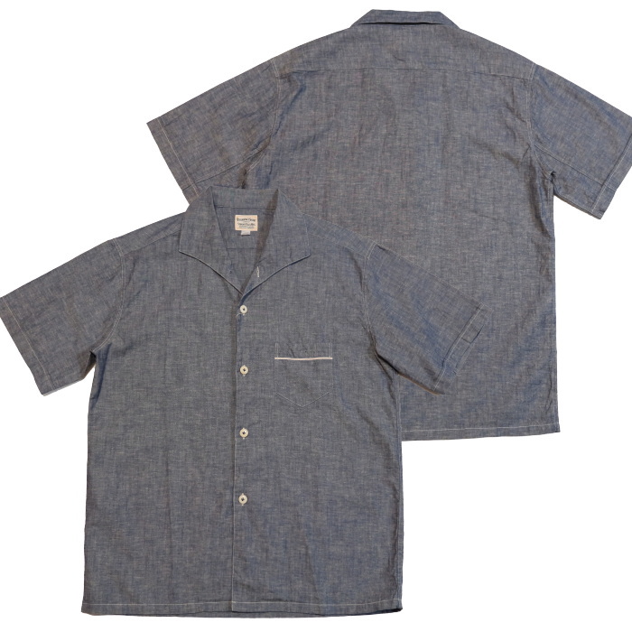 Pherrow's（フェローズ） イタリアンカラー シャンブレーシャツ 半袖