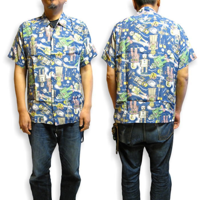 定価¥24200 pherrow's フェローズ アロハシャツ サイズXL 美品 フェローズ Pherrow's アロハシャツ 25S-HAWAIIAN NAVY レーヨン