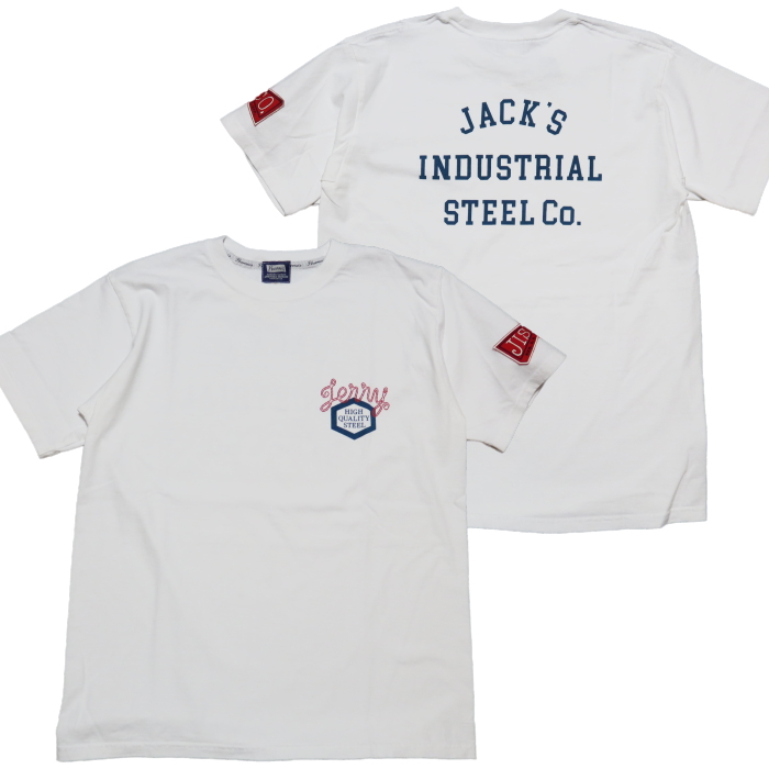 Pherrow's フェローズ Tシャツ JACK'S INDUSTRIAL STEEL Co. メンズ 半袖 24S-PT3｜head-lock｜03