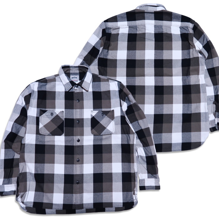 HOUSTON ヒューストン チェックビエラシャツ 長袖 41253 ヘビーオンス ワークシャツ | HOUSTON | 01