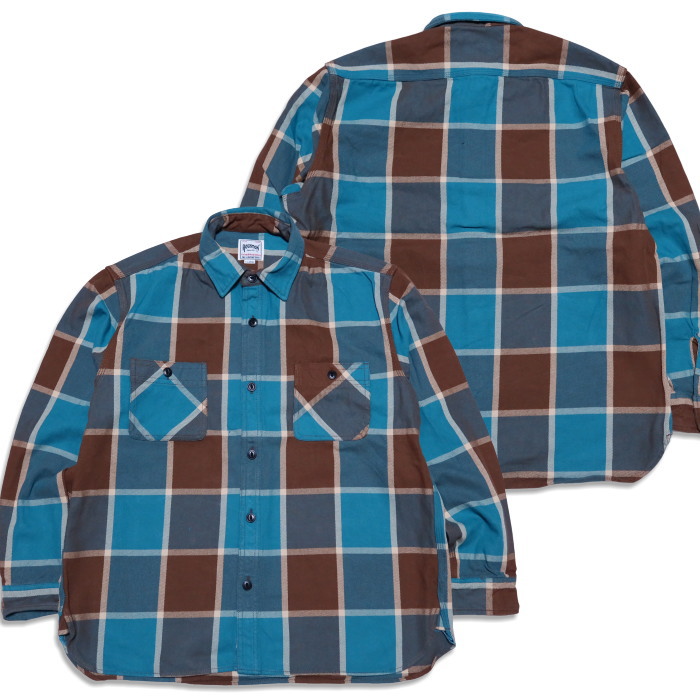 HOUSTON ヒューストン チェックビエラシャツ 長袖 41253 ヘビーオンス ワークシャツ | HOUSTON | 03