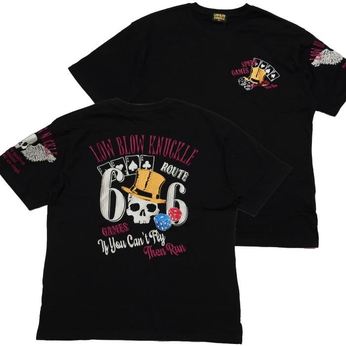 LOW BLOW KNUCKLE ローブローナックル Tシャツ &quot;Route66&quot; 半袖 55436...