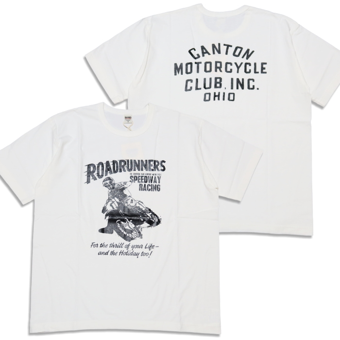 BARNS OUTFITTERS バーンズアウトフィッターズ Tシャツ 日本製 CANTON MOTORCYCLE CLUB 16/-天竺丸胴 BR-25317 | BARNS OUTFITTERS | 01