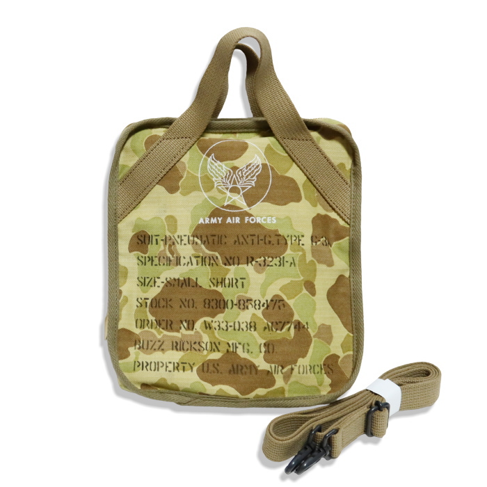 Buzz Rickson's バズリクソンズ フロッグスキンカモフラージュバッグ SUIT-PNEUMATIC ANTI-G TYPE G-3A 日本製 ハンターカモ BR02879 | BUZZ RICKSON'S | 01