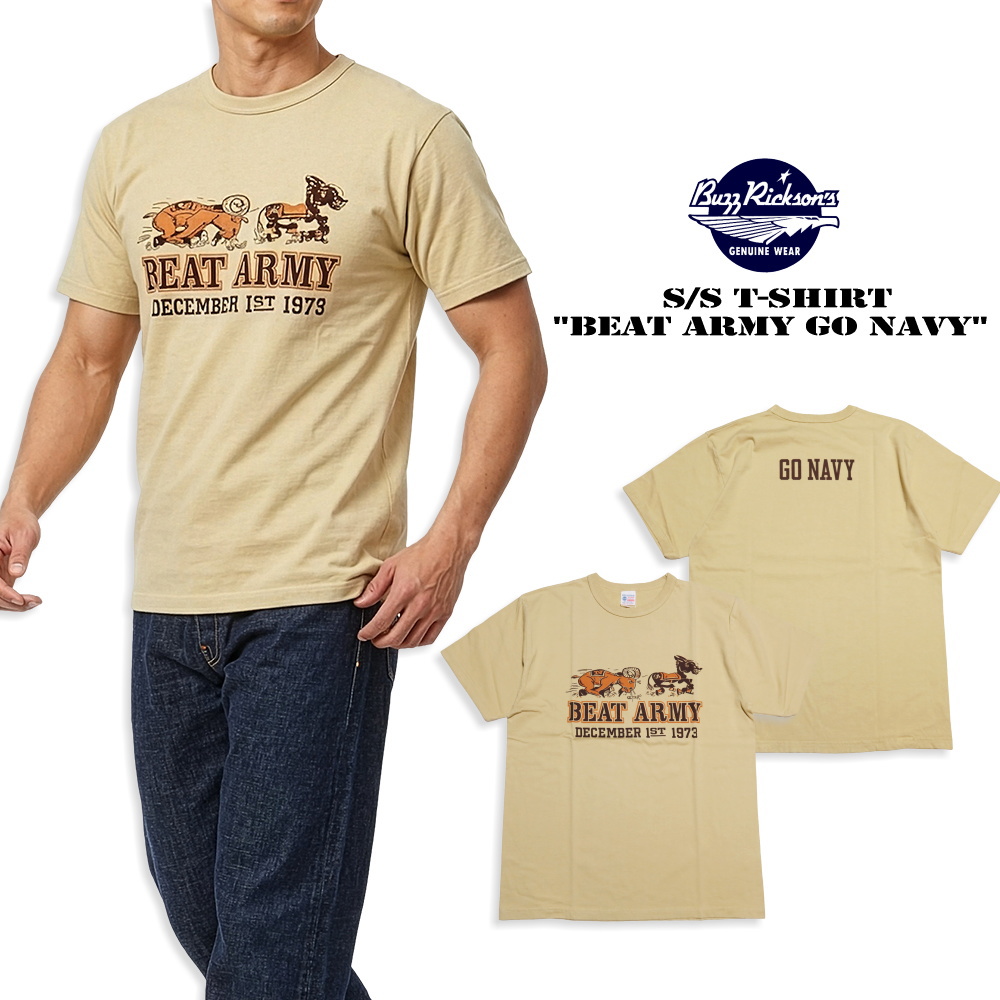 BUZZ RICKSON'S RICKSON'S(バズリクソンズ) Tシャツ BEAT ARMY GO NAVY