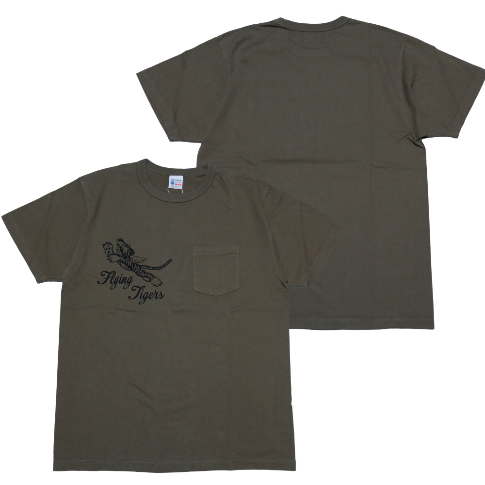 BuzzRickson's バズリクソンズ ポケットTシャツ Flying Tigers フライングタイガー BR79709 アメリカ製 丸胴 メンズ 半袖 | BUZZ RICKSON'S | 02