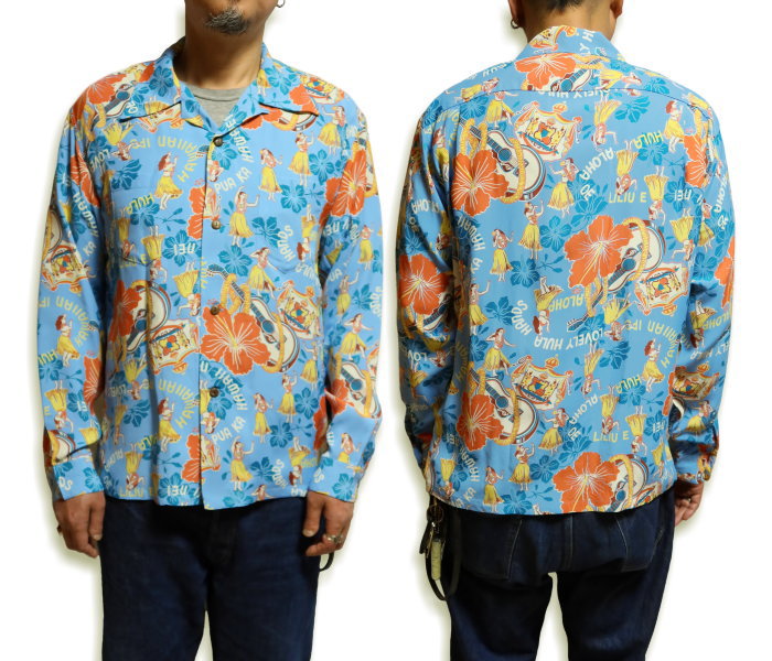 SUN SURF サンサーフ アロハシャツ 長袖 LOVELY HULA HANDS