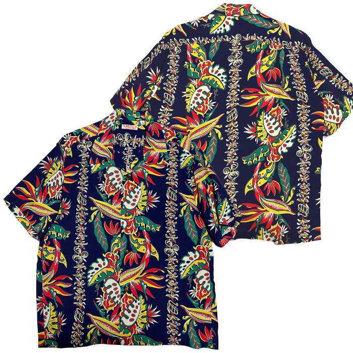 SUN SURF サンサーフ アロハシャツ BIRD OF PARADISE＆MONSTERA