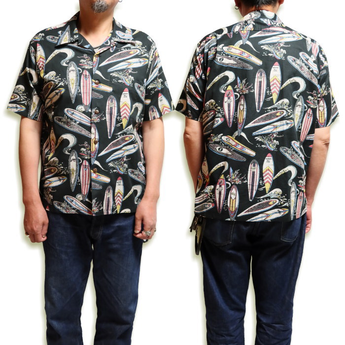 サンサーフ「OKOREHAO KASURI PRINT」ウエスタンシャツ SUN SURF サンサーフ コットンリネンオープンシャツ SURFBOARDS
