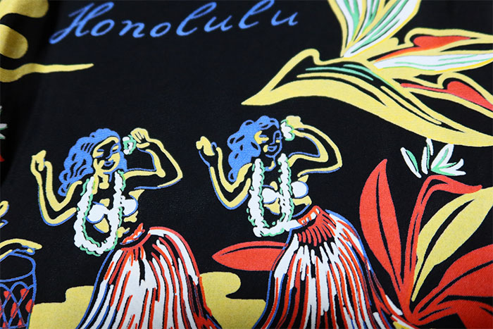 SUN SURF サンサーフ アロハシャツ HAWAIIAN HULA 半袖 レーヨン