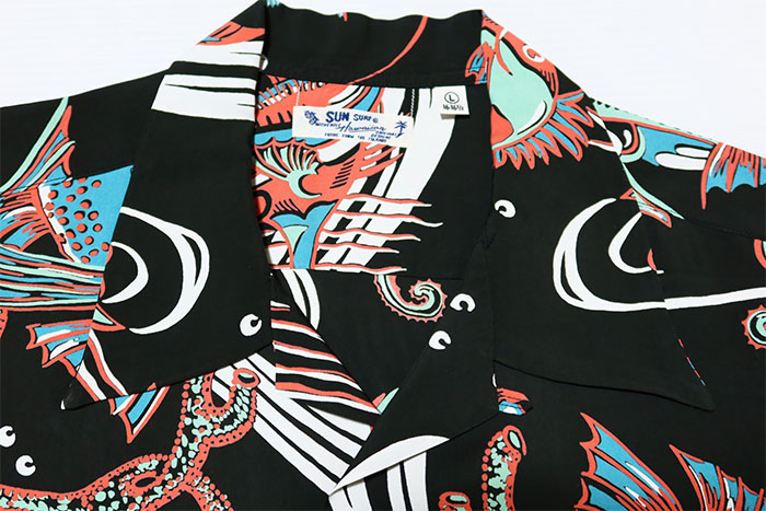 SUN SURF サンサーフ アロハシャツ BUG EYED FISH 半袖 レーヨン