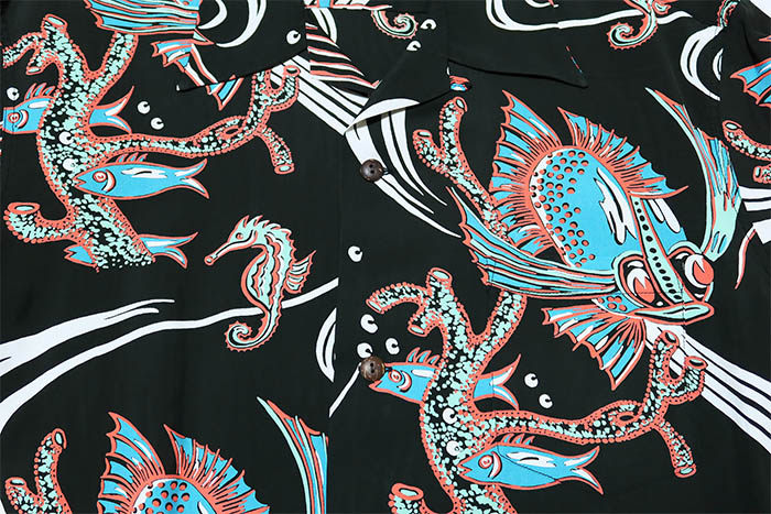 SUN SURF サンサーフ アロハシャツ BUG EYED FISH 半袖 レーヨン