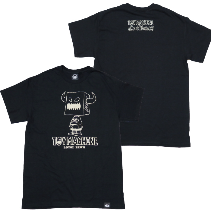 TOY MACHINE トイマシーン sKetChboOok3 コラボTシャツ TOYMONSTER BAG FACE STMSDST2 | TOY MACHINE | 01