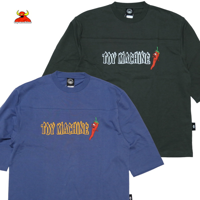 TOY MACHINE（トイマシーン） フットボールTシャツ PEPPER SECT 七分袖