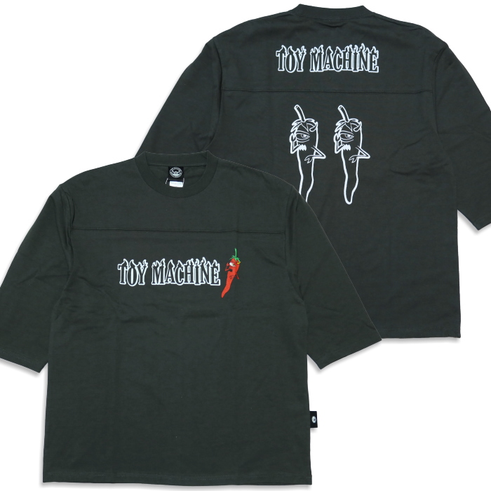 TOY MACHINE トイマシーン フットボールTシャツ PEPPER SECT 七分袖 3/4スリーブ TMPFLT20 | TOY MACHINE | 01