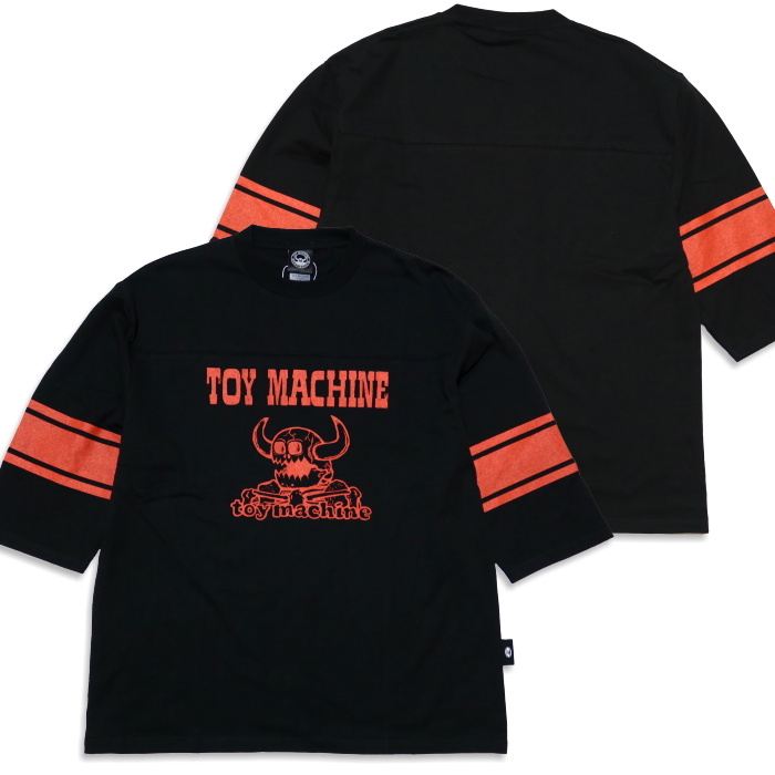 TOY MACHINE トイマシーン フットボールTシャツ DEATH MONSTER 3/4スリーブ 七分袖 TMPFLT21 | TOY MACHINE | 01