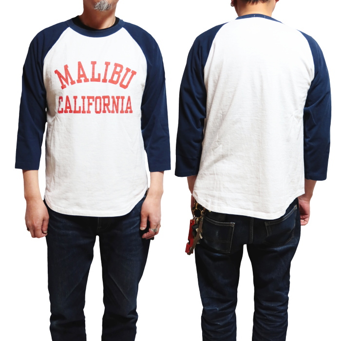 WHITESVILLE ホワイツビル ベースボールTシャツ MALIBU