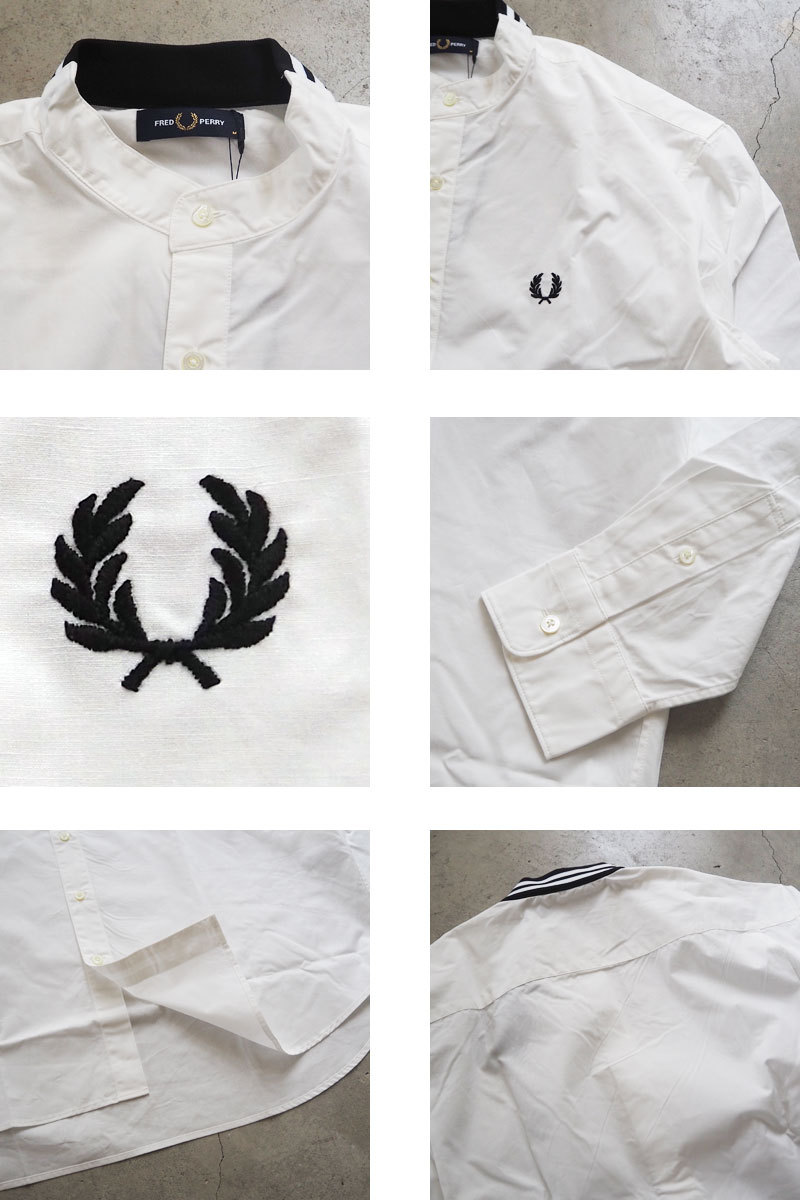 フレッドペリー ビッグ シャツ メンズ FRED PERRY 長袖 Grandad