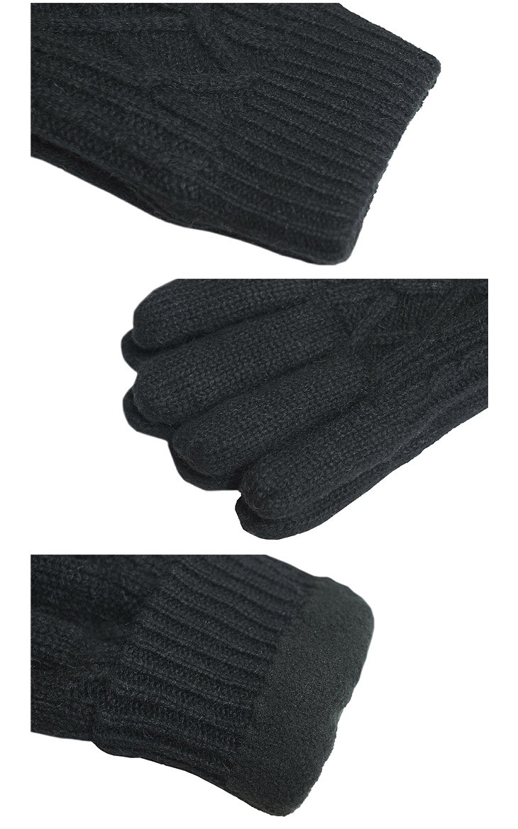 grn 手袋 グローブ ジャガードニット フィッシャーマンニット ウール