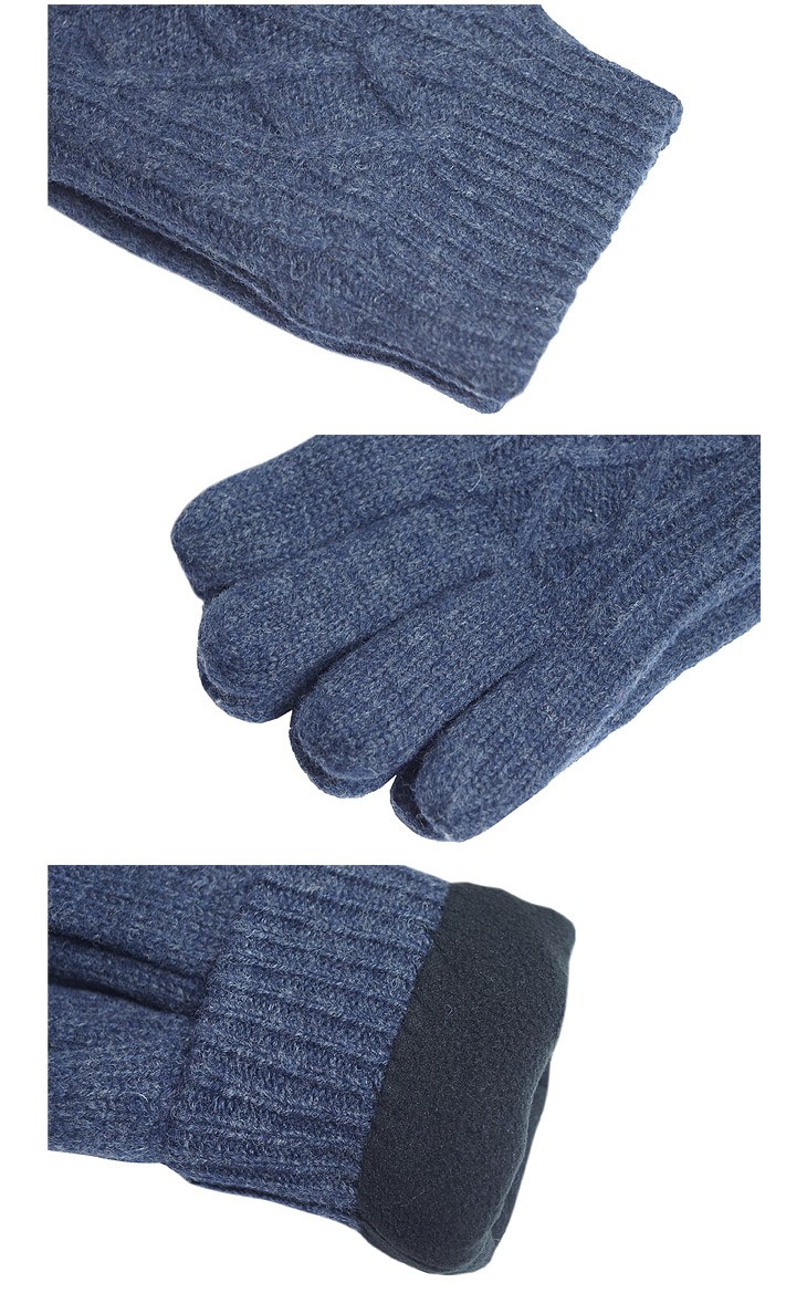 grn 手袋 グローブ ジャガードニット フィッシャーマンニット ウール