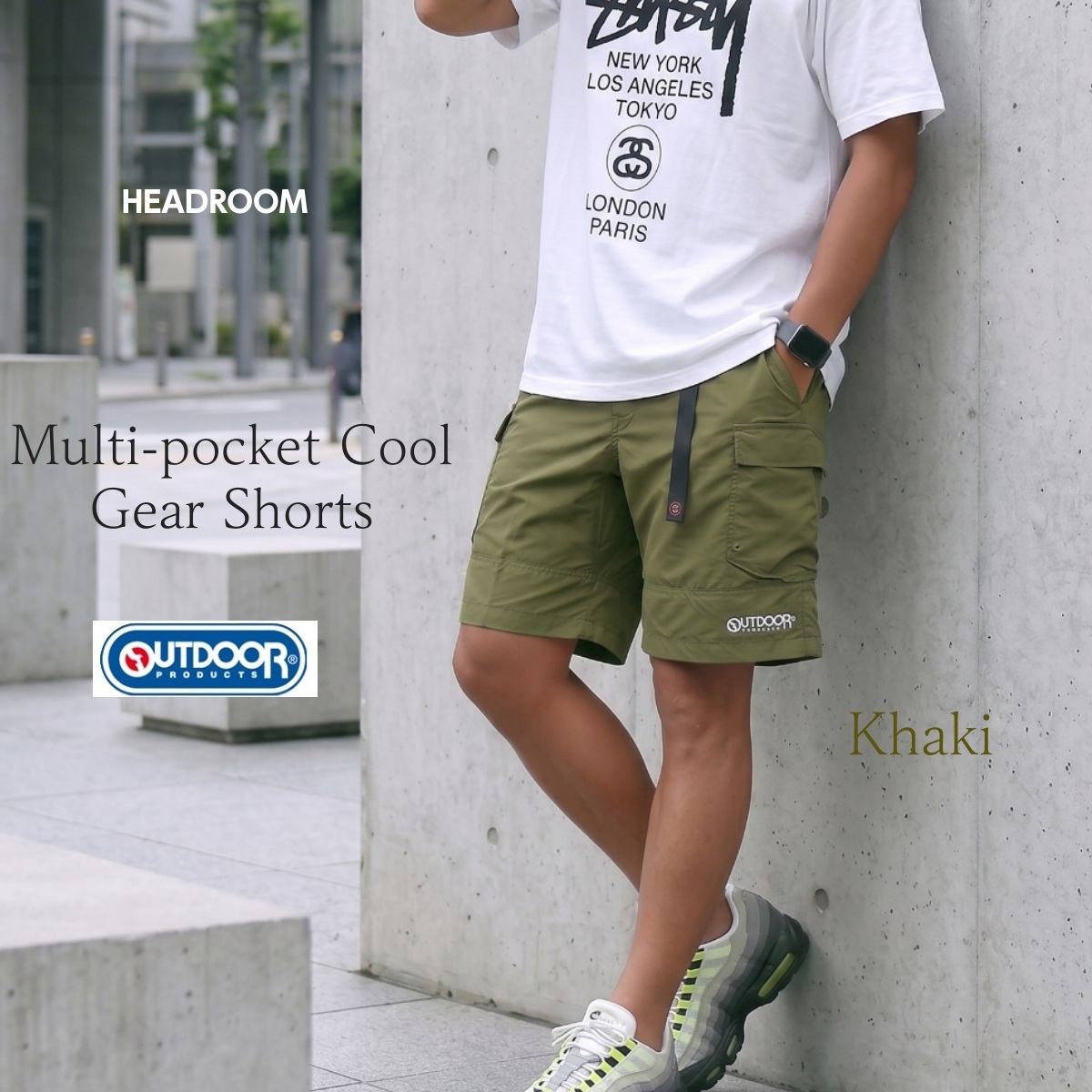 ハーフパンツ メンズ 接触冷感 ショートパンツ カーゴパンツ OUTDOOR PRODUCTS 水陸両用 UVカット 速乾 軽量 涼しい 短パン ベルト付き アウトドア 夏 | OUTDOOR PRODUCTS | 02
