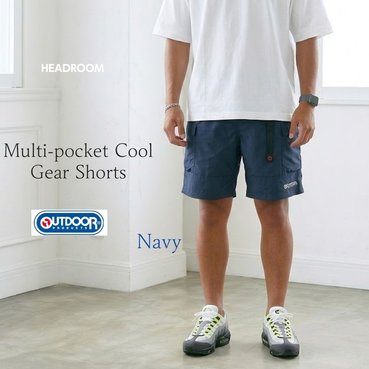 ハーフパンツ メンズ 接触冷感 ショートパンツ カーゴパンツ OUTDOOR PRODUCTS 水陸両用 UVカット 速乾 軽量 涼しい 短パン ベルト付き アウトドア 夏 | OUTDOOR PRODUCTS | 01