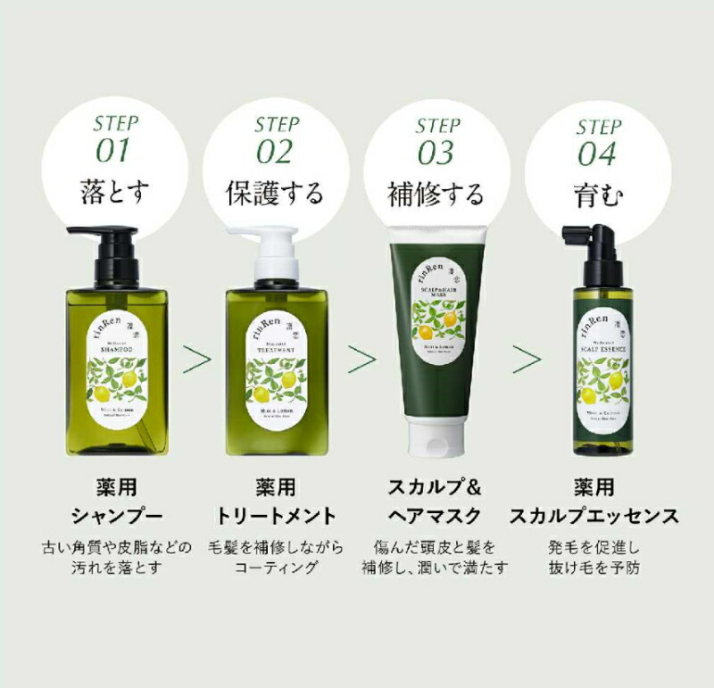 医薬部外品 薬用 凜恋 シャンプー トリートメント 400ml ミント