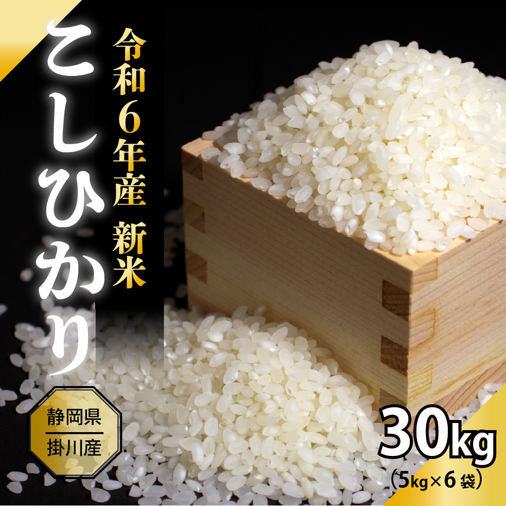 Yahoo! Yahoo!ショッピング(ヤフー ショッピング)【白米】静岡県 上垂木産 こしひかり 30kg（5kg×6袋） 精白米 精米 国産 令和6年産 静岡県産 コシヒカリ 国産コシヒカリ100％ 送料無料