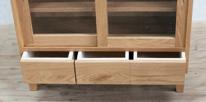 木製 引き戸式 収納キャビネット 高級板材使用 レトロ 直接引取り　輸送可能 rowcabinetoak05.jpg