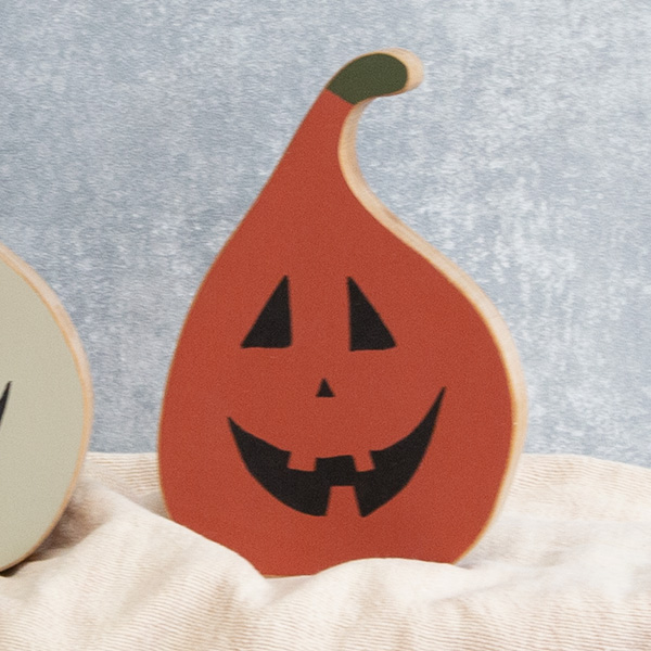 ハロウィン 飾り かぼちゃ 置物 Ｌサイズ カラーペイント パンプキン オブジェ 北欧雑貨 ハロウィン飾り かぼちゃおばけ 木製