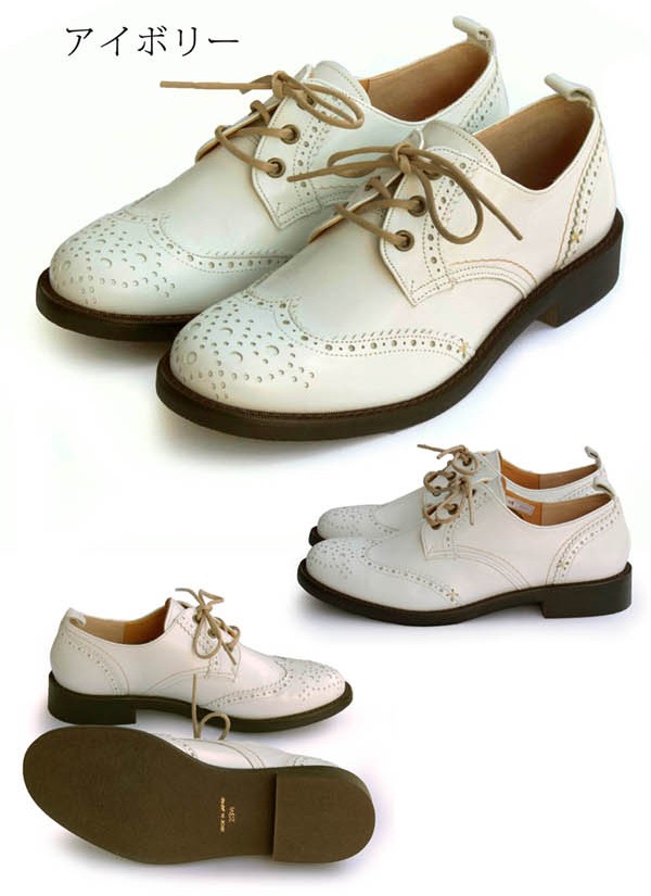 おじ靴 送料無料 日本製 国産 本革 革靴 レディース メダリオン 