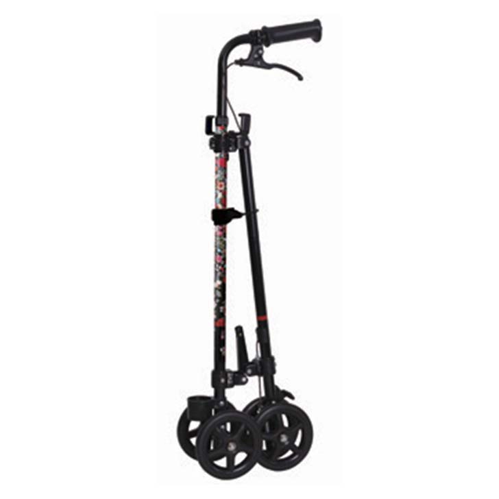 介護 車輪 ステッキ 杖 歩行 手すり 散歩 たためる ハンドレールステッキ 2 母の日 敬老の日 プレゼント 80代 孫 70代 / 386243 ステッキ 杖