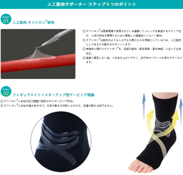 TANAC（タナック） タフシロン 人工筋肉足首サポーター ステップ 1枚入