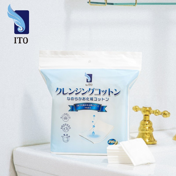 クレンジング・メイク落とし tototo ITO byITO クレンジングコットン 180枚入×5個セット 化粧用コットン