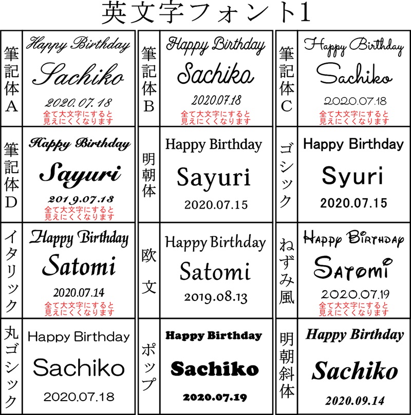 フォントサンプル アトリエ ハート軽井沢 通販 Yahoo ショッピング