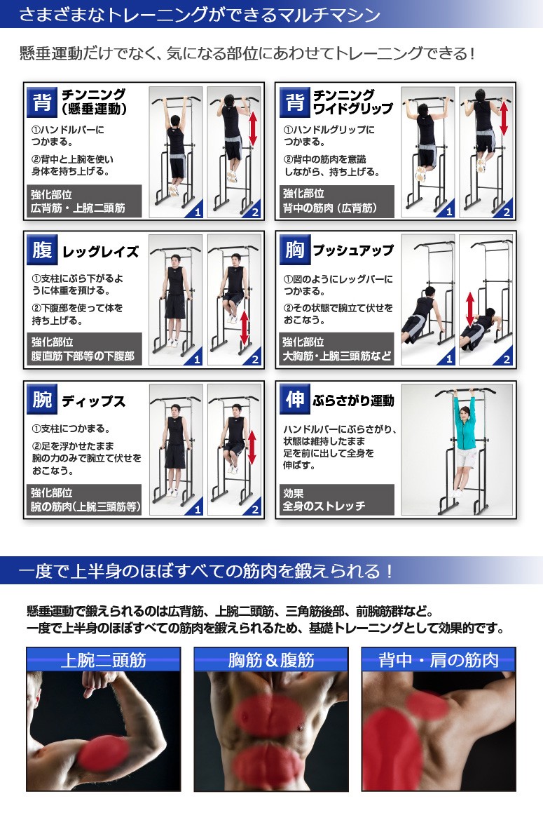 ALINCO/アルインコ 懸垂マシン ぶら下がり健康器 EX900T