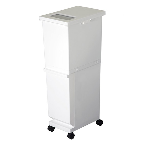 分別 ごみ箱 2段 スリムペール 55L 上段32L 下段23L キャスター付き 縦