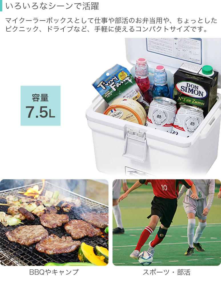 JEJアステージ クーラーボックス 小型 7.5L 収納目安 500ml