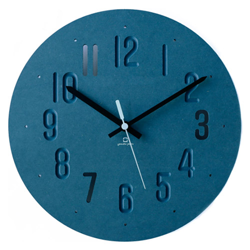 壁掛け時計 MAT CLOCK マットクロック 乾電池式 ブルー YK20-101 日本製 ヤマト工芸 yamato 掛け時計 ウォールクロック 掛時計｜heartmark-shop｜02